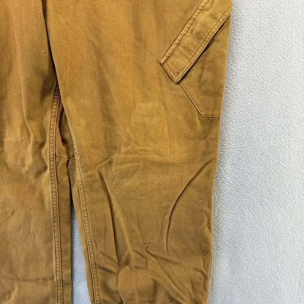Jordan Pants Men's 2XL Brown Canvas Cargo Washed Chicago Elastic Waist Faded